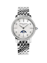 Frederique Constant Slimline Ladies Moonphase Damenuhr - FC-206MPWD1SD6B